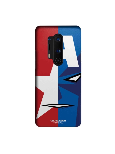 

CelfieDesign Red & Blue Face Focus Captain America OnePlus 8 Pro Slim Back Case