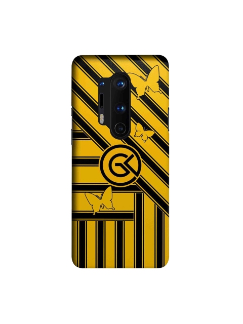 

CelfieDesign Yellow & Black Printed Plastic OnePlus 8 Pro Slim Back Case