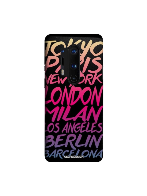 

CelfieDesign Black & Pink Fashion Cities Plastic OnePlus 8 Pro Slim Back Case