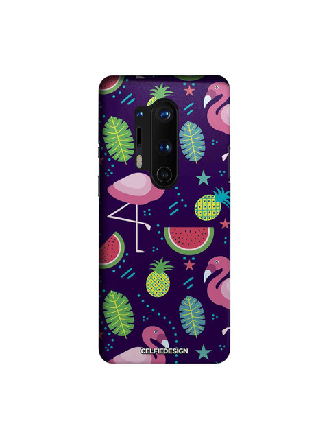 

CelfieDesign Purple & Pink Flamingo OnePlus 8 Pro Slim Back Case