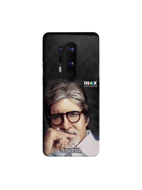 

CelfieDesign Black & Beige Inox BigB Plastic OnePlus 8 Pro Slim Back Case