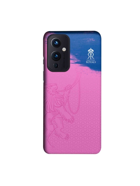 

CelfieDesign Pink & Blue Rajasthan Royals Crest Printed OnePlus 9 Slim Back Case