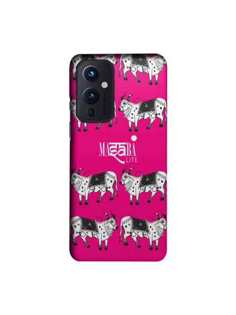 

CelfieDesign Pink & Black Masaba Cow Print OnePlus 9 Slim Back Case