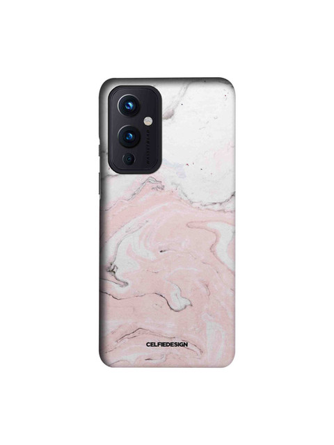 

CelfieDesign White & Pink Abstract Printed OnePlus 9 Slim Back Case
