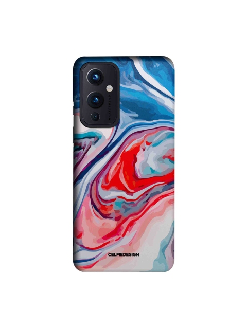 

CelfieDesign Multi-Coloured Liquid Funk Blue Printed OnePlus 9 Slim Back Case