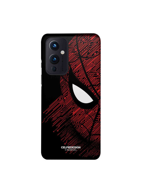 

CelfieDesign Red & Black Sketch Out Spiderman Printed OnePlus 9 Slim Back Case