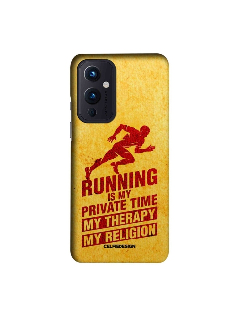

CelfieDesign Yellow & Red Religion Of Running OnePlus 9 Slim Back Case