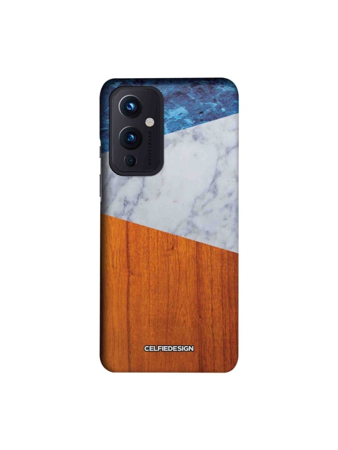 

CelfieDesign Brown & White Blue Marble Wood OnePlus 9 Slim Back Case