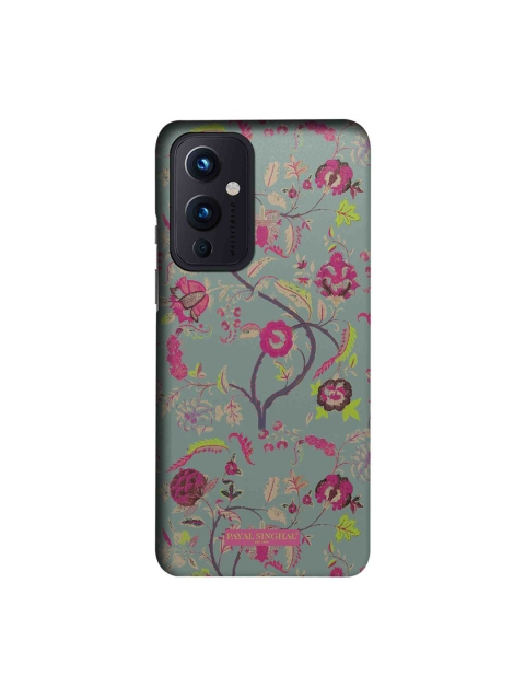 

CelfieDesign Grey & Pink Payal Singhal Chintz Printed OnePlus 9 Slim Back Case