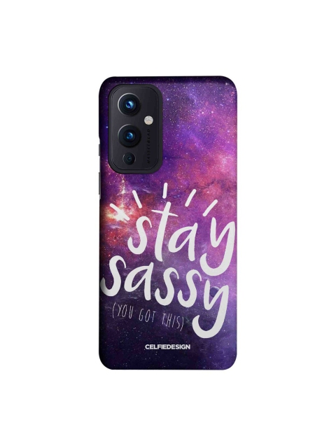 

CelfieDesign Purple & White Stay Sassy OnePlus 9 Slim Back Case