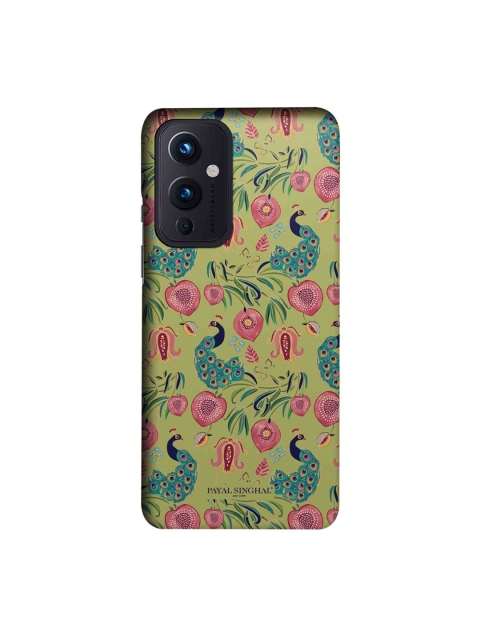 

CelfieDesign Olive-Green Payal Singhal Anaar And Mor Olive Printed OnePlus 9 Slim Back Case