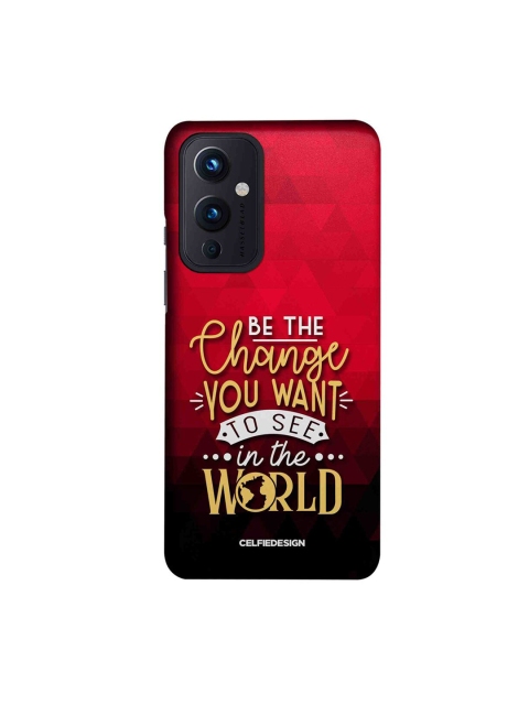 

CelfieDesign Red & Yellow Be The Change OnePlus 9 Back Case