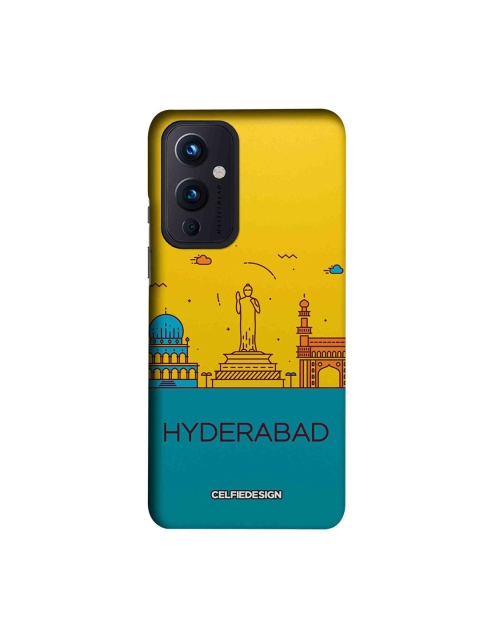 

CelfieDesign Yellow & Blue Hyderabad skyline OnePlus 9 Back Case