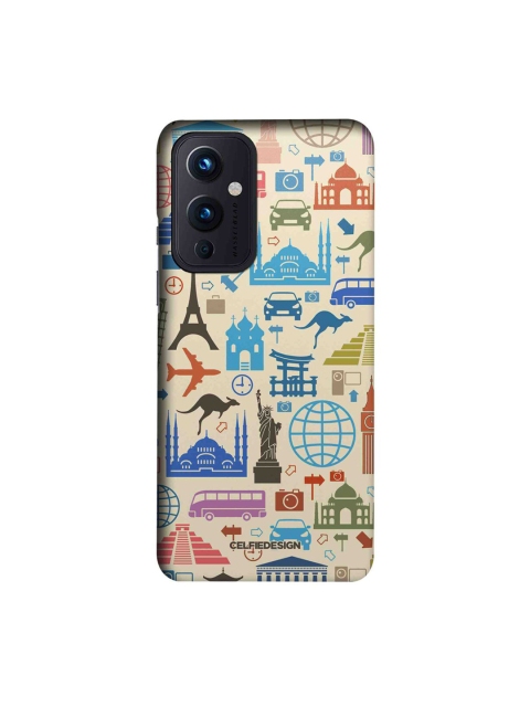 

CelfieDesign Beige & Blue Travel Lover Printed OnePlus 9 Slim Back Case