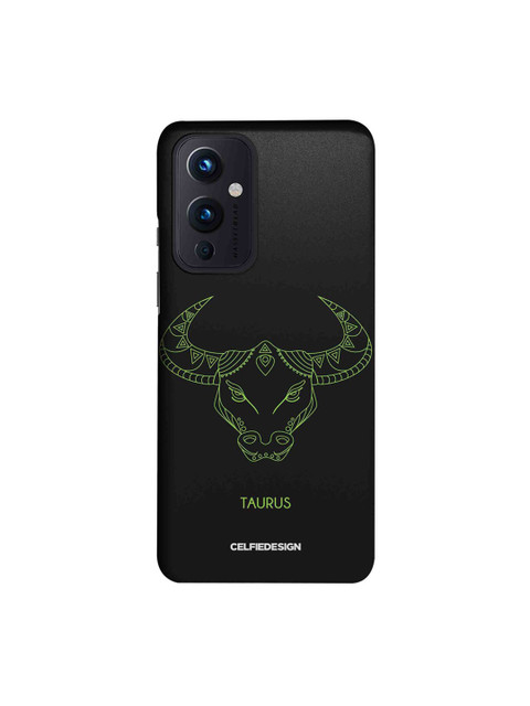 

CelfieDesign Black & Green Taurus OnePlus 9 Slim Back Case