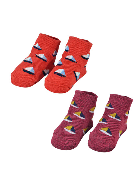 

Butterthief Unisex Infant Set of 2 Printed Booties, Red