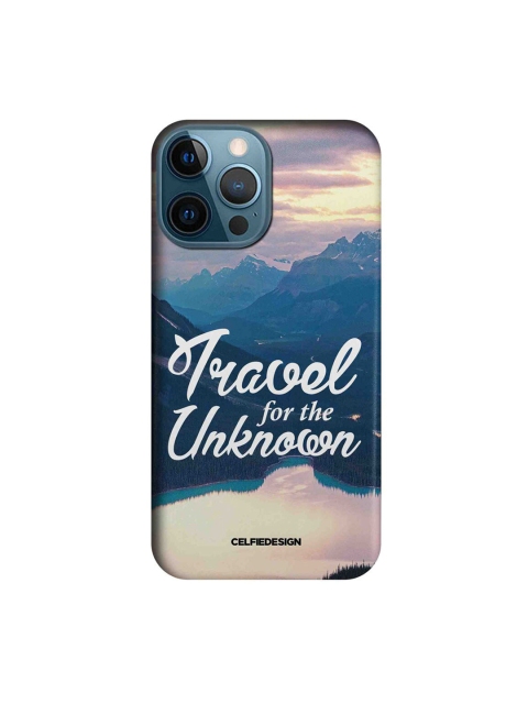 

CelfieDesign Blue & White Travel For The Unknown iPhone 12 Pro Max Slim Back Case