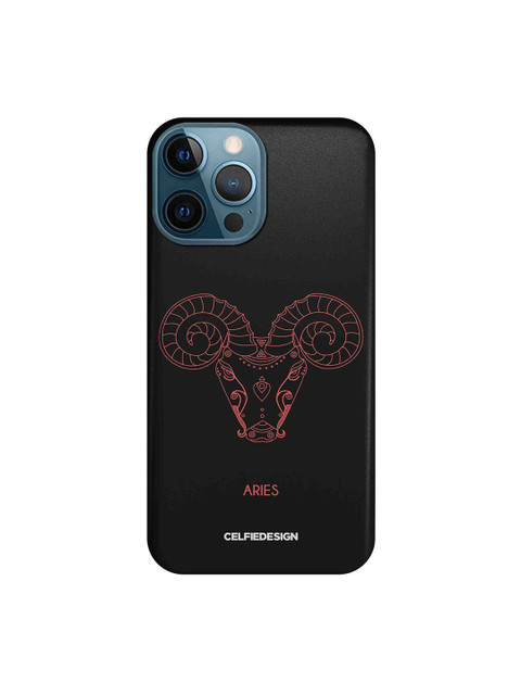 

CelfieDesign Black & Pink Aries iPhone 12 Pro Max Slim Back Case
