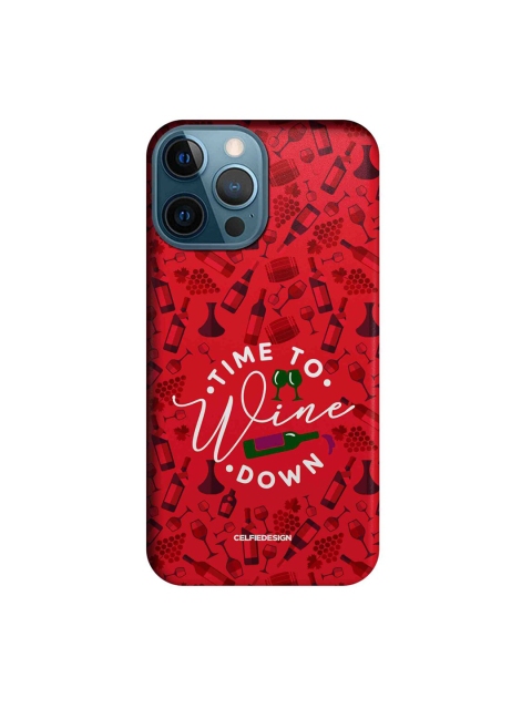 

CelfieDesign Red & Black Time To Wine Down iPhone 12 Pro Max Slim Back Case