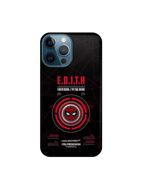 

CelfieDesign Black & Red Hello Edith iPhone 12 Pro Max Slim Back Case