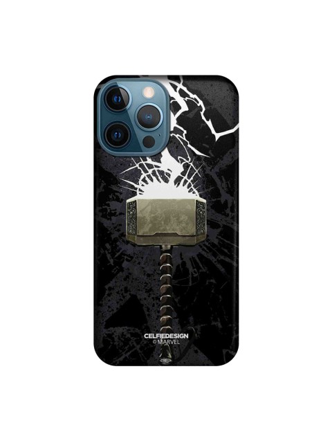 

CelfieDesign Black & Grey The Thunderous Hammer iPhone 12 Pro Max Slim Back Case