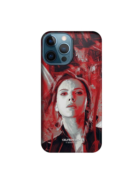 

CelfieDesign Red & Black Charcoal Art Widow iPhone 12 Pro Max Slim Back Case
