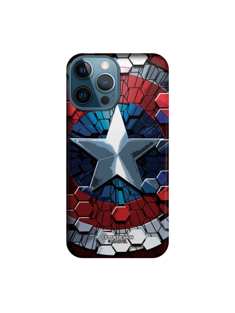 

CelfieDesign Blue & Red Hex Shield Printed iPhone 12 Pro Max Slim Back Case