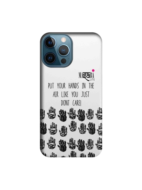 

CelfieDesign White & Black Masaba Hands Up iPhone 12 Pro Max Slim Back Case