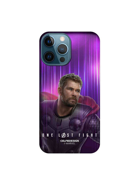 

CelfieDesign Purple & Black One Last Fight Printed iPhone 12 Pro Max Slim Back Case