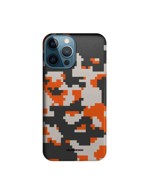 

CelfieDesign Black & Red Camo Pixel Flame iPhone 12 Pro Max Slim Back Case