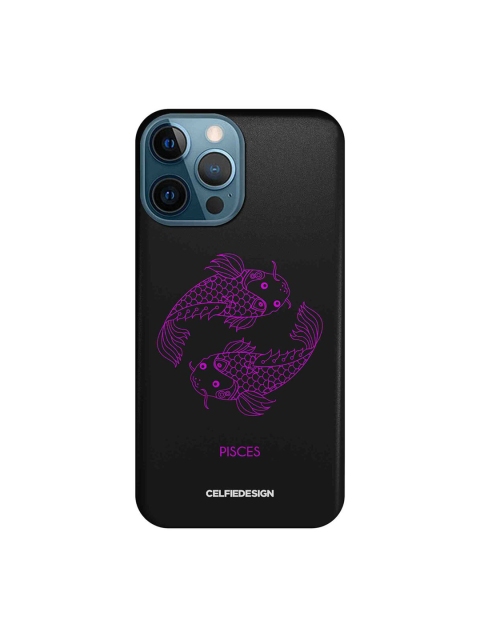 

CelfieDesign Black & Purple Pisces iPhone 12 Pro Max Slim Back Case