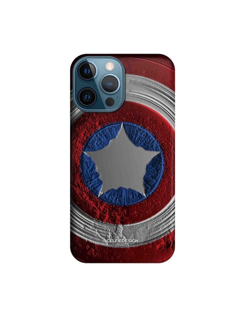 

CelfieDesign Red & Blue Stoned Shield iPhone 12 Pro Max Slim Back Case