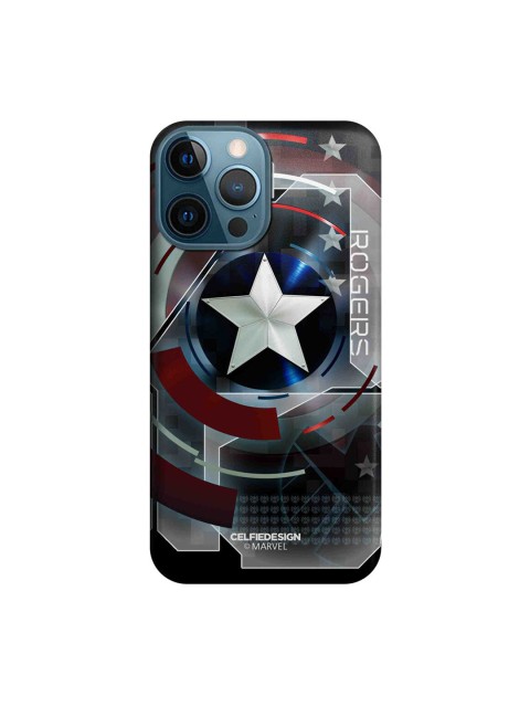 

CelfieDesign Grey & Red Cap Am Rogers iPhone 12 Pro Max Slim Back Case