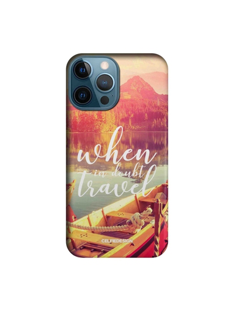 

CelfieDesign Red & yellow When in Doubt Travel iPhone 12 Pro Max Back Case