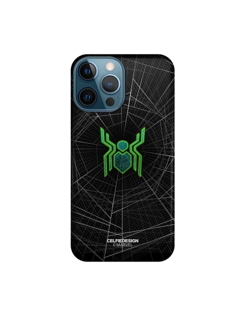 

CelfieDesign Black & Green Spiderman Logo Web iPhone 12 Pro Max Slim Back Case