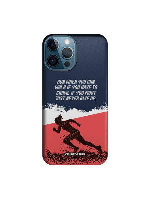 

CelfieDesign Multi-Coloured Running Motivation iPhone 12 Pro Max Back Case