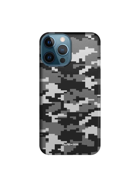 

CelfieDesign Grey & White Camo Pixel iPhone 12 Pro Max Slim Back Case