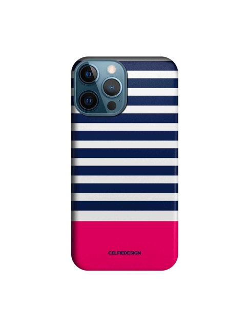 

CelfieDesign White & Blue Printed Plastic iPhone 12 Pro Max Slim Back Case