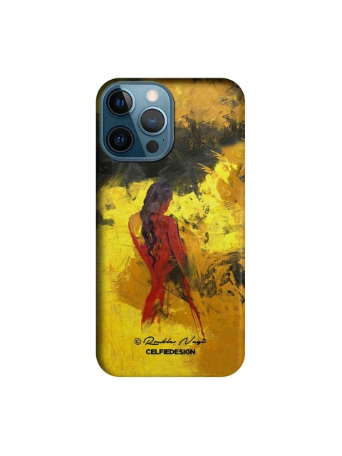 

CelfieDesign Yellow & Red Lady in Red Printed iPhone 12 Pro Max Slim Back Case, Multi