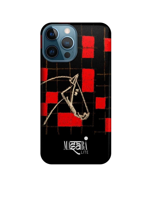

CelfieDesign Multi-Coloured Masaba Red Checkered Horse iPhone 12 Pro Max Back Case