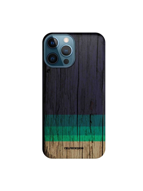 

CelfieDesign Black & Green Wood Stripes iPhone 12 Pro Max Slim Back Case