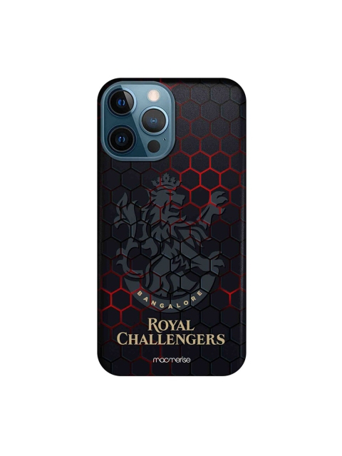 

CelfieDesign Black & Red RCB Hex Pattern iPhone 12 Pro Max Slim Back Case