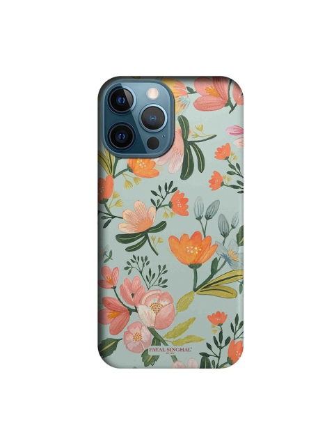 

CelfieDesign Blue & Green Payal Singhal Aqua Handpainted Flower iPhone 12 Pro Max Slim Back Case