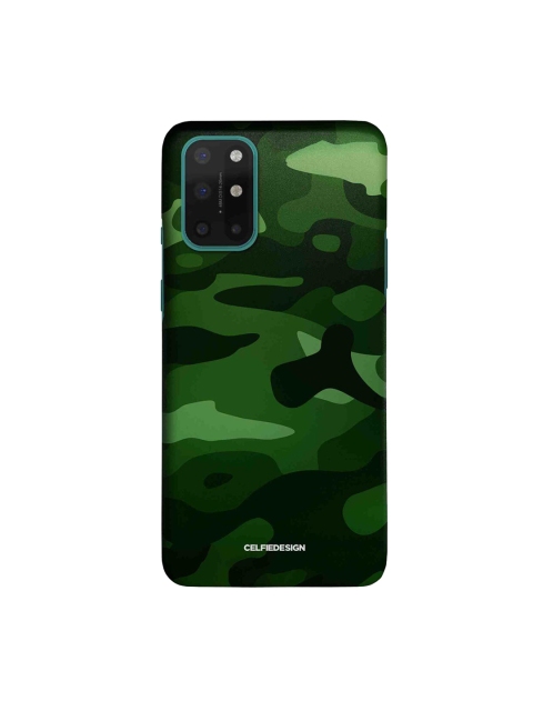 

CelfieDesign Green & Black Camouflage Printed OnePlus 8T Slim Back Case