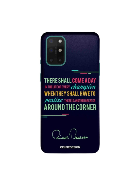 

CelfieDesign Blue & Pink Champion AB Quotes OnePlus 8T Slim Back Case, Green