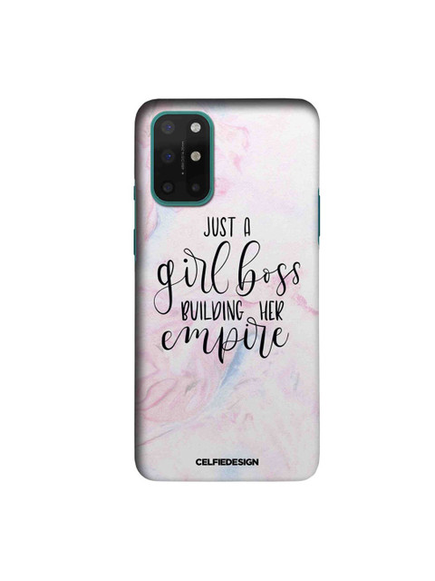 

CelfieDesign White & Black Girl Boss OnePlus 8T Slim Back Case