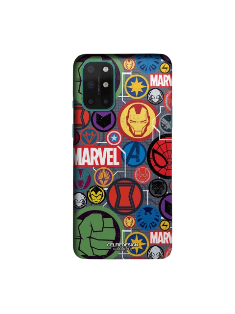 

CelfieDesign Grey & Blue Marvel Iconic Mashup OnePlus 8T Slim Back Case