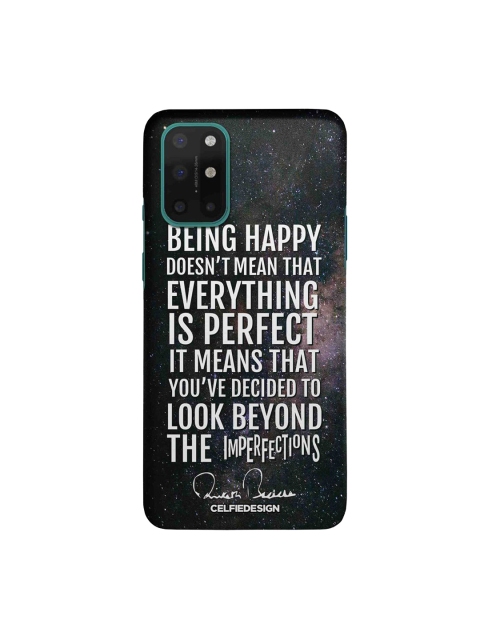 

CelfieDesign Black & White Being Happy AB Quotes OnePlus 8T Slim Back Case