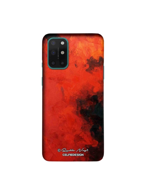 

CelfieDesign Black & Red OnePlus 8T Slim Back Case