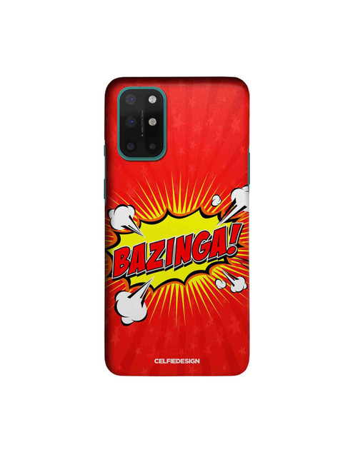 

CelfieDesign Red & Yellow Bazinga OnePlus 8T Slim Back Case